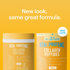 Vital Proteins Collagen Peptides Vanilla smoothie glass highlights versatility