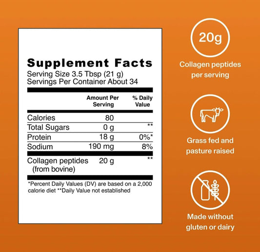 Vital Proteins Collagen Peptides Salted Caramel scoop ready to mix daily