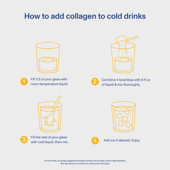 Vital Proteins collagen peptides vanilla scoop with label close-up, convenient for on-the-go.