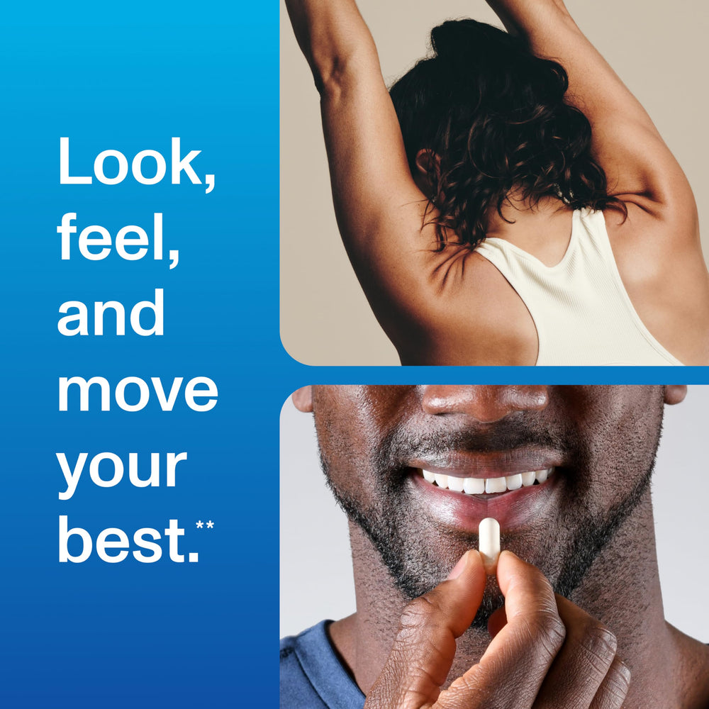 Vital Proteins capsule close-up with soft lighting suggests premium daily care