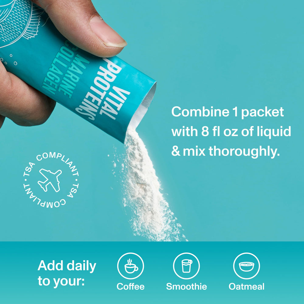 Vital Proteins Marine Collagen label closeup – authentic product details and sourcing information