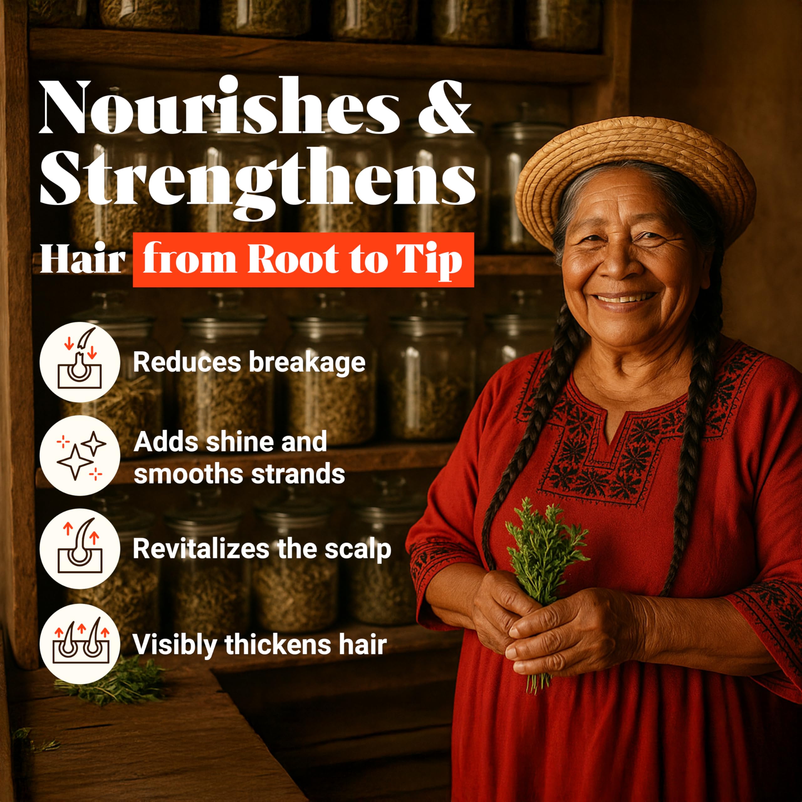 Vital Strands Batana Oil application on scalp nourishes strands