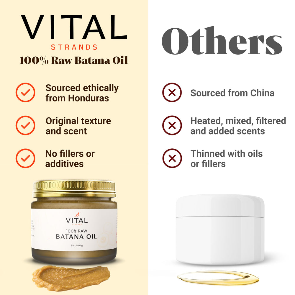 Vital Strands Batana Oil hair shine adds natural luster