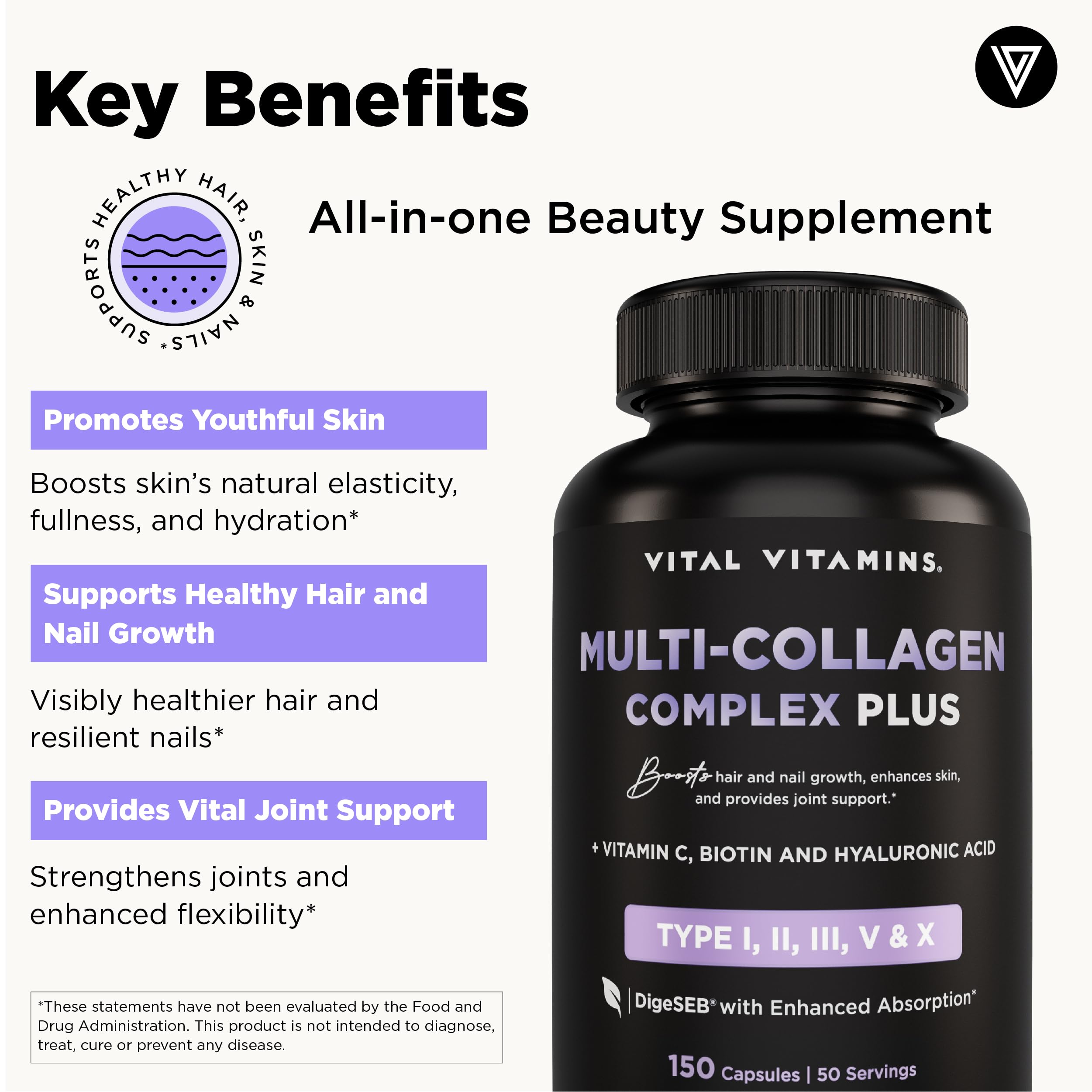 Vital Vitamins capsules pouring into a glass