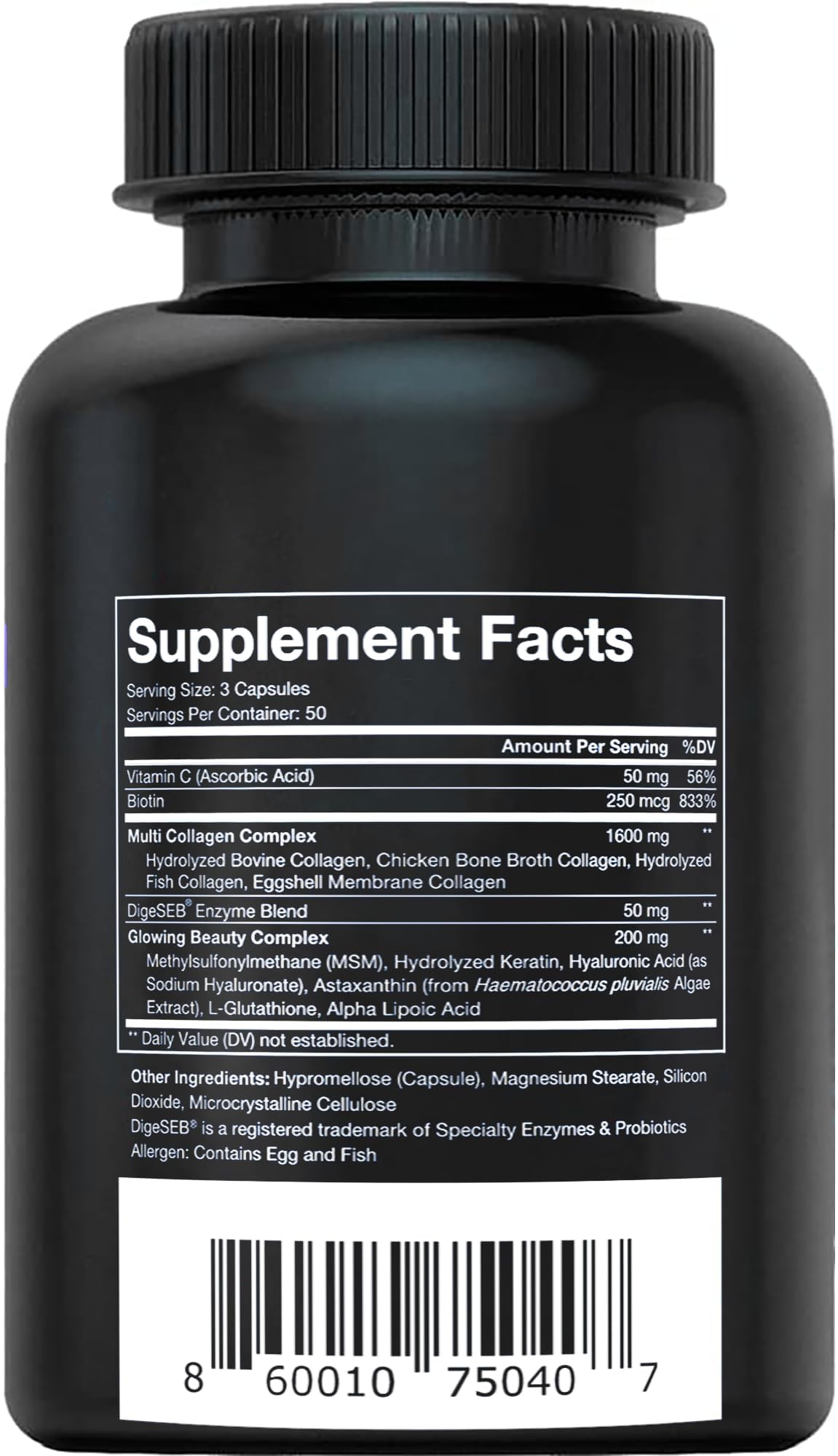 Vital Vitamins joint support capsules beside a glass of water