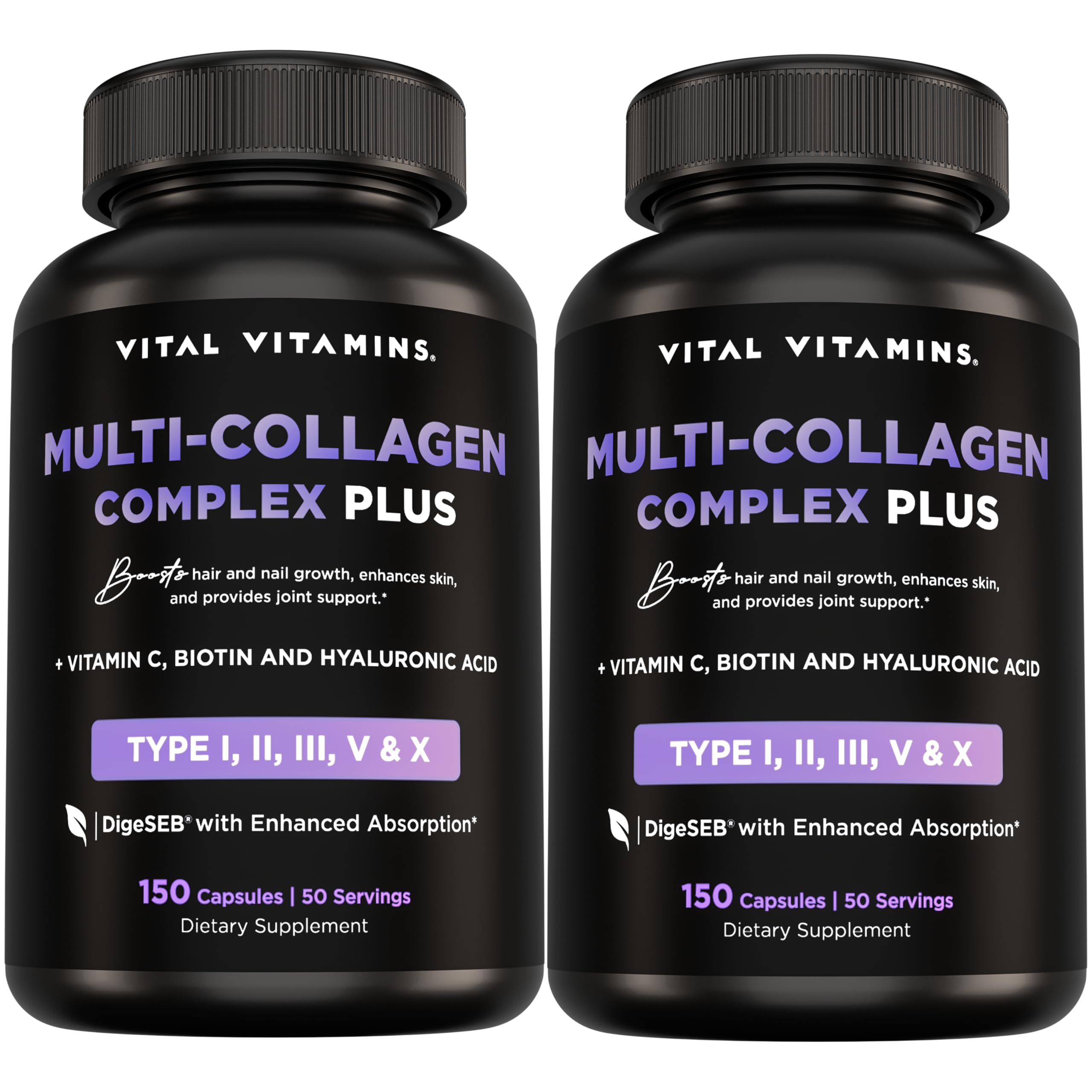 Vital Vitamins Multi Collagen Plus bottle ready for daily beauty and joint support.