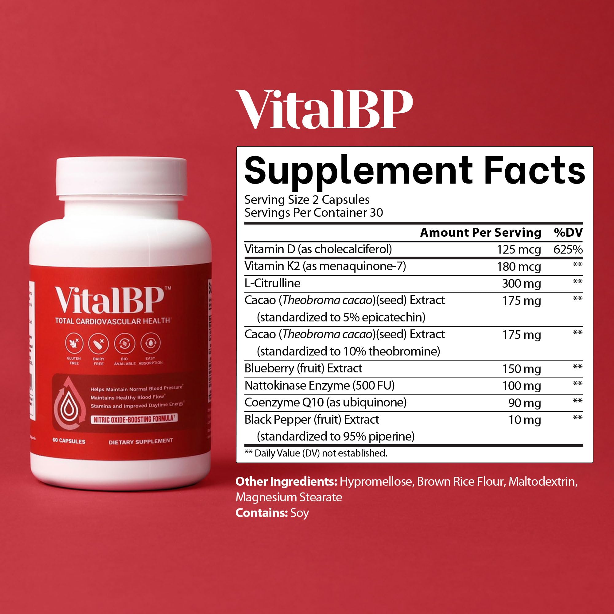 VitalBP cacao powder image highlighting natural antioxidants