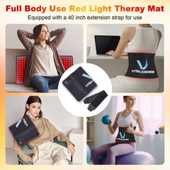 VITALCROSS foldable red light therapy pad design for storage