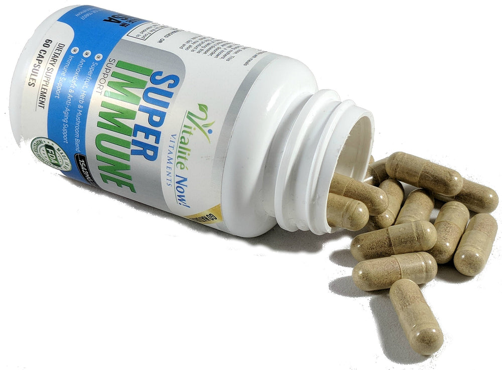 Vitalité Now turmeric and spice blend capsule closeup showing natural ingredients.