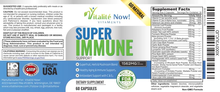 Vitalité Now vitamin C immune boost capsules closeup for antioxidant protection.