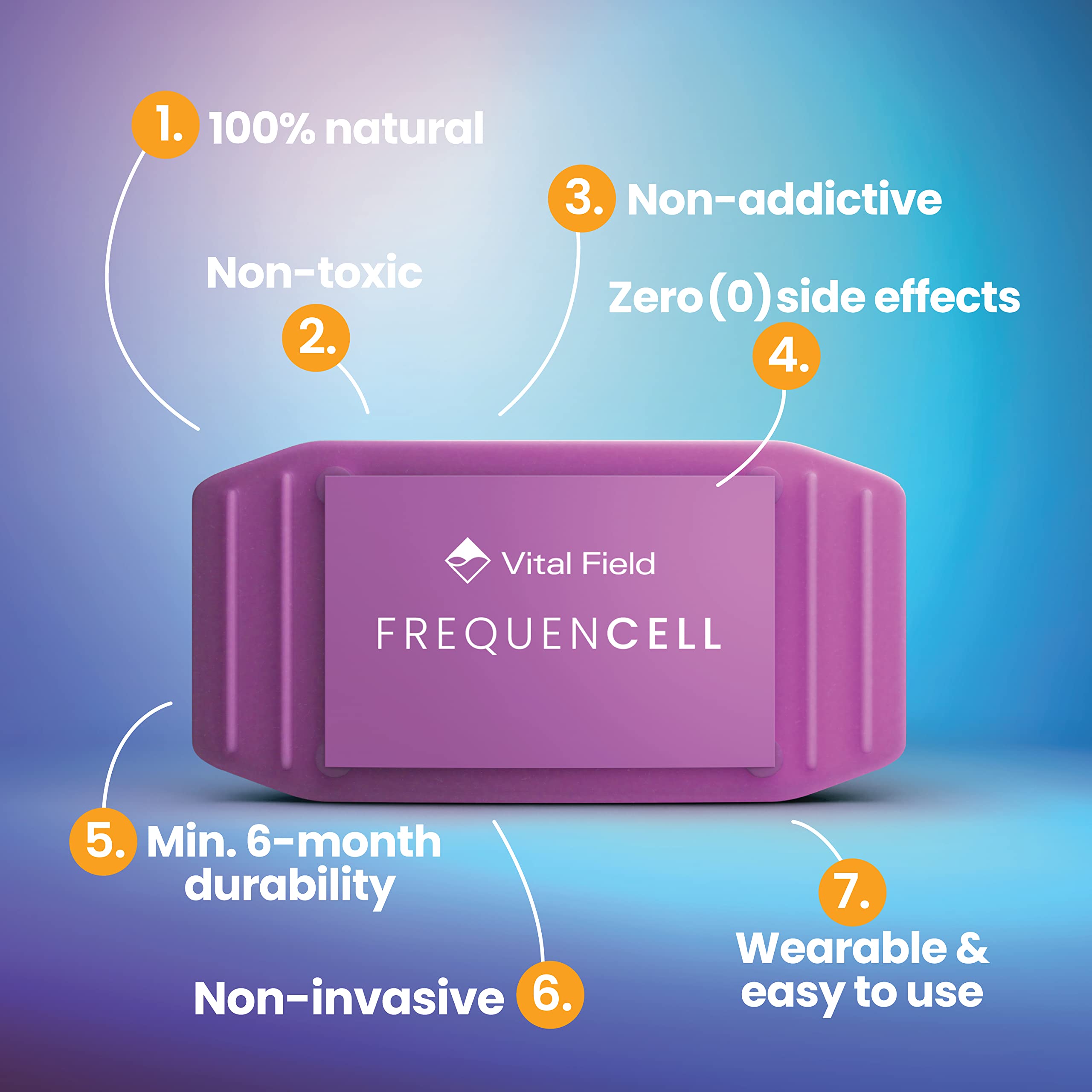 VitalField FrequenCell close-up highlighting its patented material.