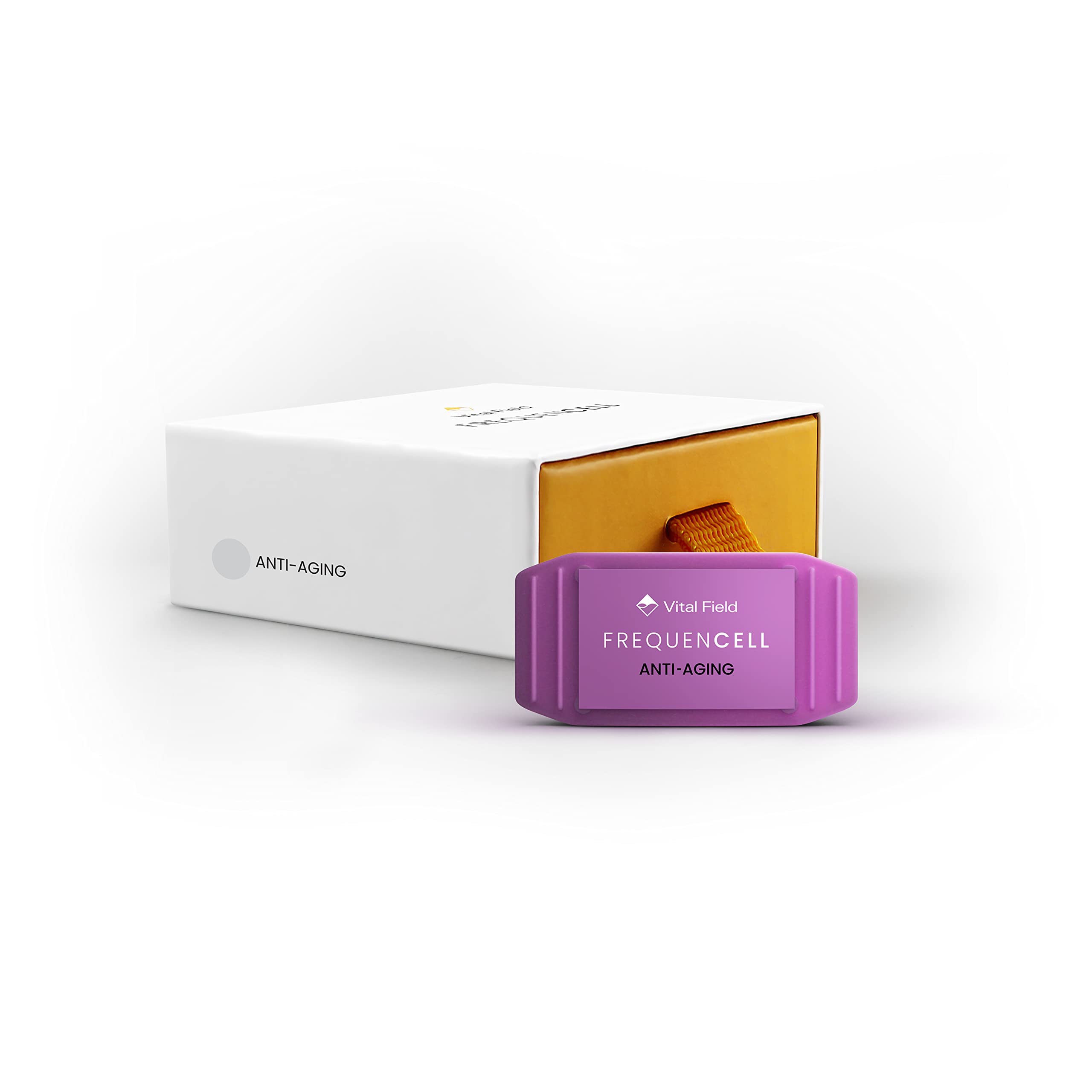 VitalField FrequenCell device front view for discreet home use and daily routines.