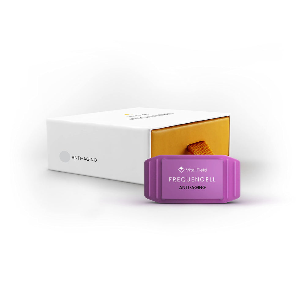VitalField FrequenCell device front view for discreet home use and daily routines.