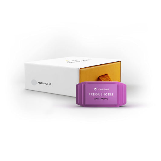 VitalField FrequenCell device front view for discreet home use and daily routines.
