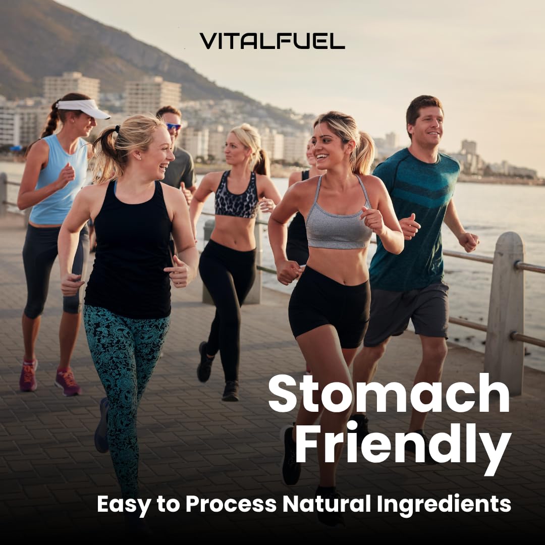 VitalFuel Real Banana Energy Gel used by an athlete during endurance training outdoors.