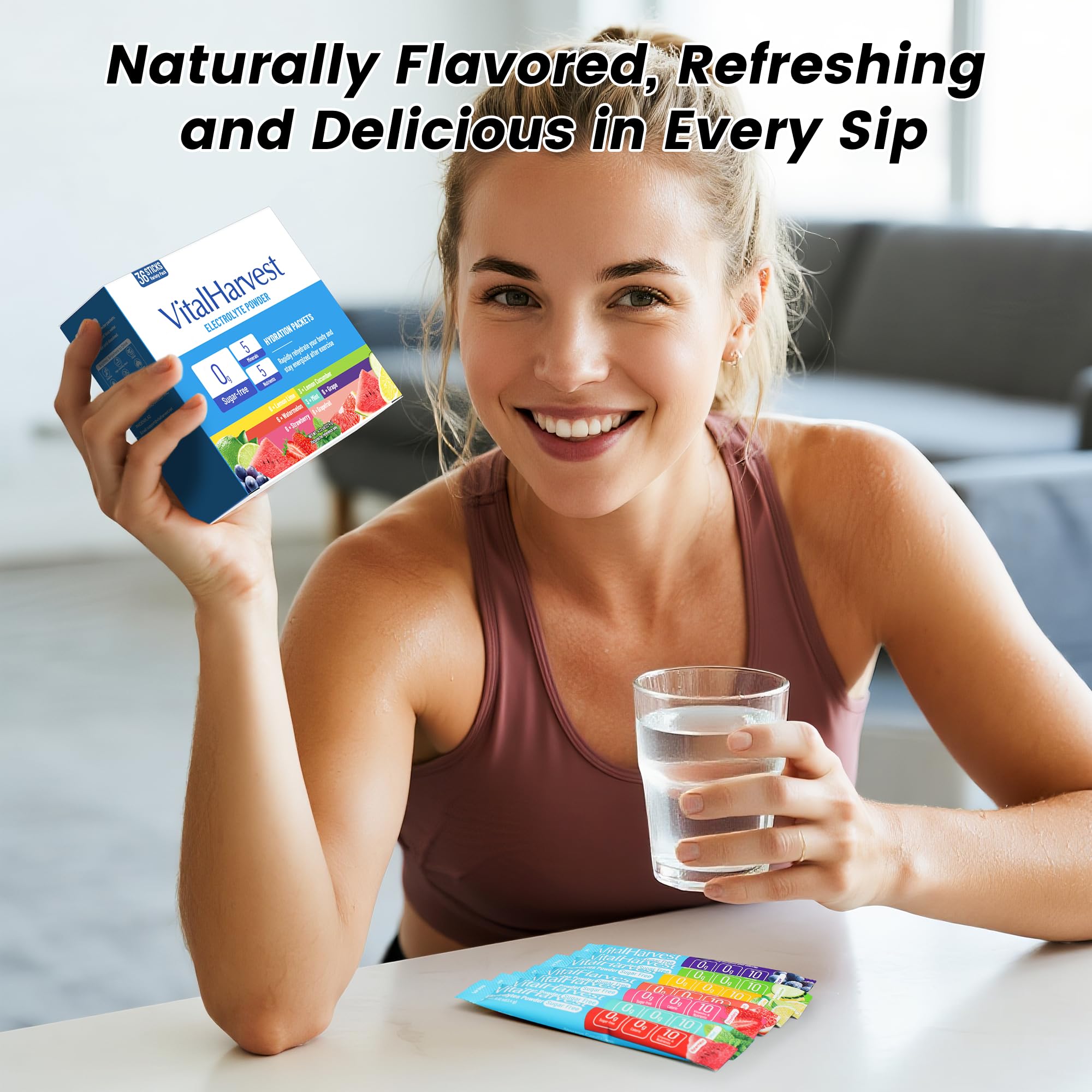VitalHarvest 36-sticks Grape packets offer convenient hydration during busy days.