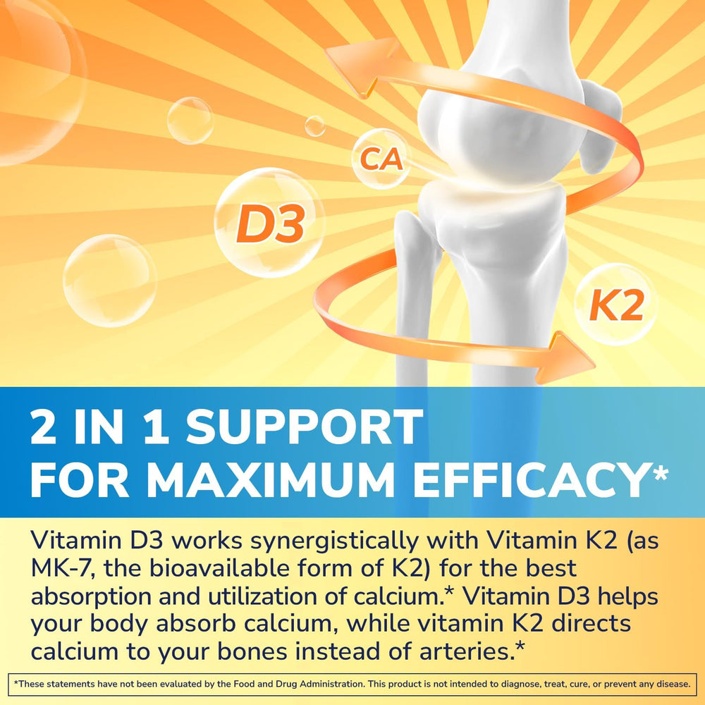 Vitalibre D3 K2 label closeup in GMP-certified packaging for quality assurance.