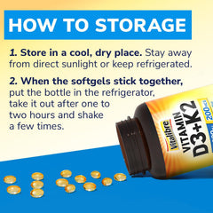 Vitalibre D3 K2 storage in a cool, dry place to maintain potency.