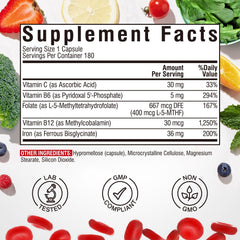 Vitalibre Iron Complex vegan capsules ready for daily use