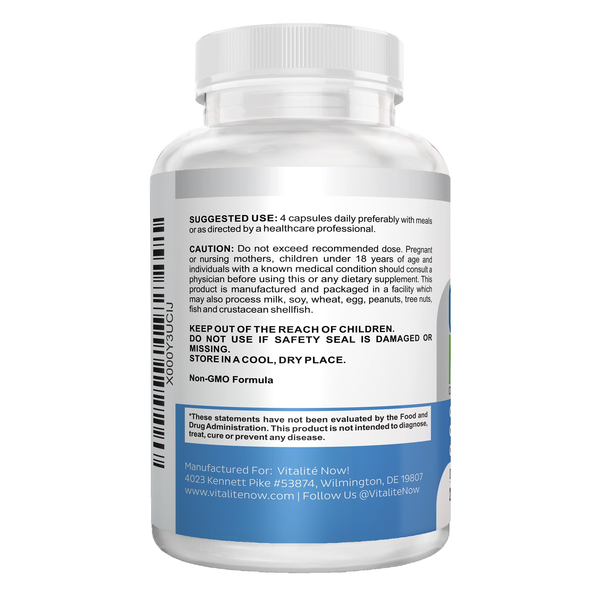 Vitalité Now vitamin D 400 IU panel emphasizing absorption support