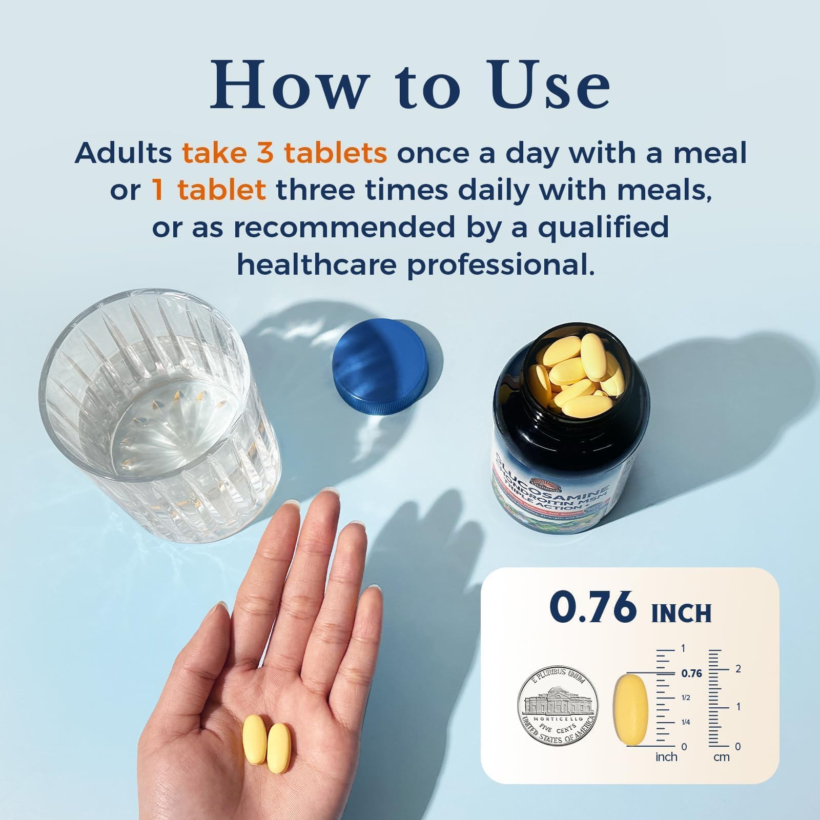 Vitalitown daily supplement capsules suggest a simple routine for active days.
