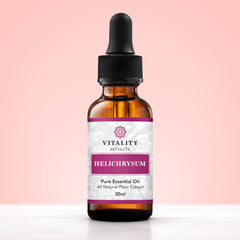 Vitality Helichrysum Essential Oil diffuser setup promotes soothing aromatherapy.