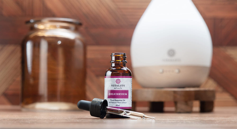 Vitality Helichrysum relaxation scene evokes calm evenings.