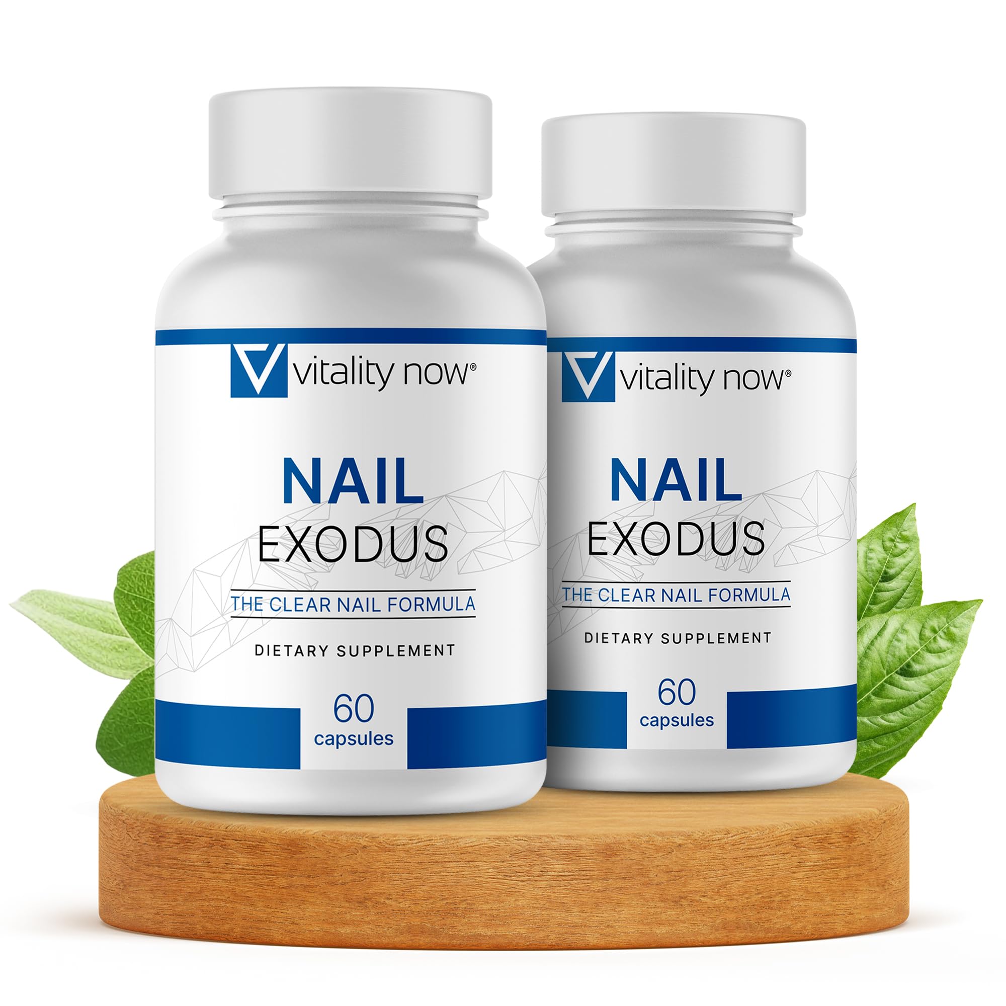 Vitality Now Nail Exodus bottle showing premium formula for healthier nails