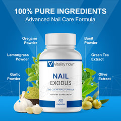Vitality Now Nail Exodus nails closeup suggesting healthier-looking nails with daily supplementation
