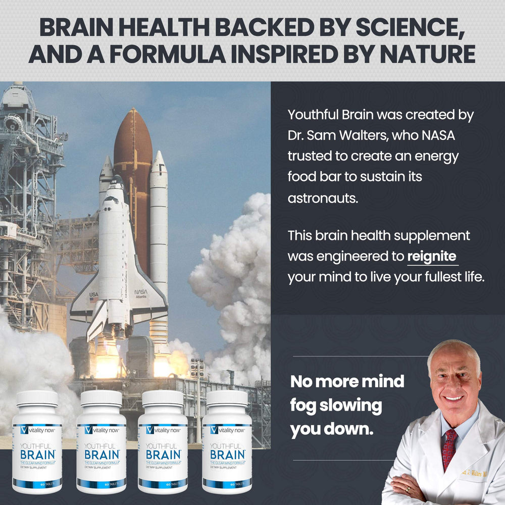 Vitality Now Youthful Brain two-tablet daily dosage illustration for use