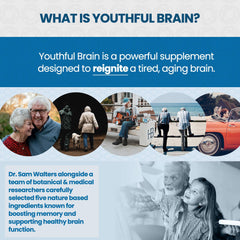 Vitality Now Youthful Brain GMP badge on packaging.
