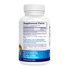 Vitality Span Oyster Extract ingredients graphic emphasizing zinc and taurine for immune-friendly nutrition.