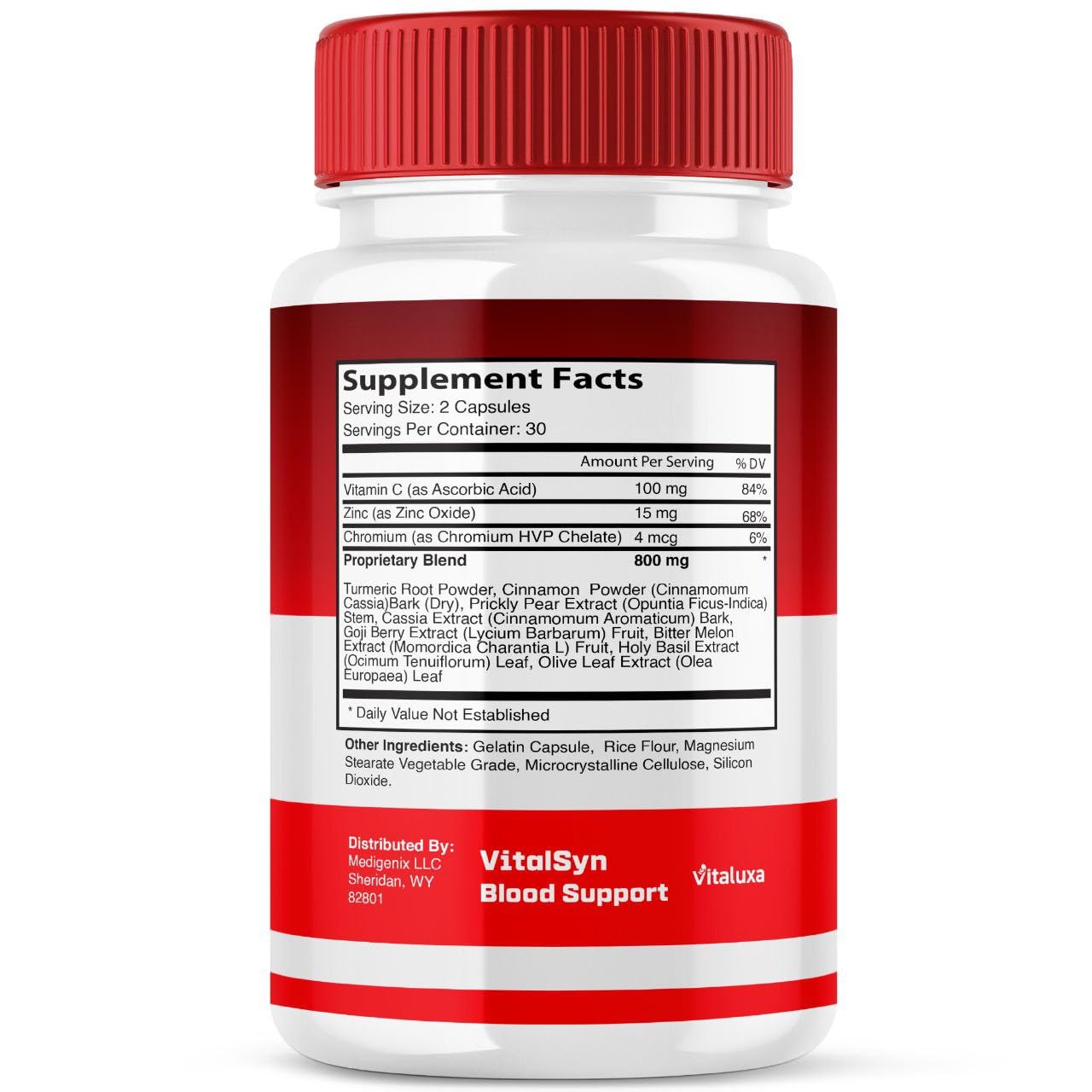 Vitaluxa bottle pouring capsules into hand demonstrates simple daily routine