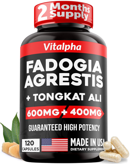 VITALPHA ultra-concentrated 86000mg blend bottle front supports athletic performance.
