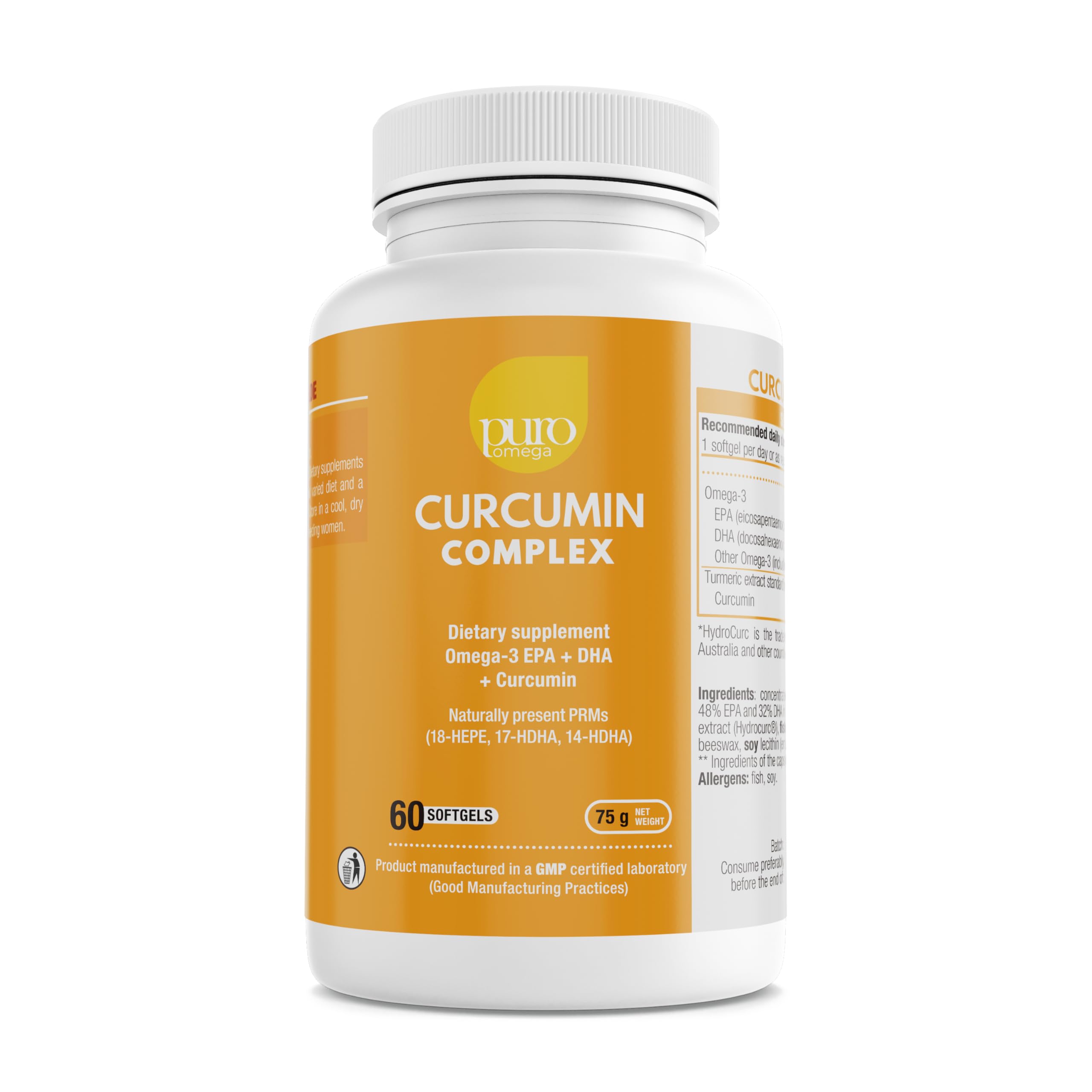 VitalRemedyMD PuroOmega Curcumin bottle for daily joint comfort.