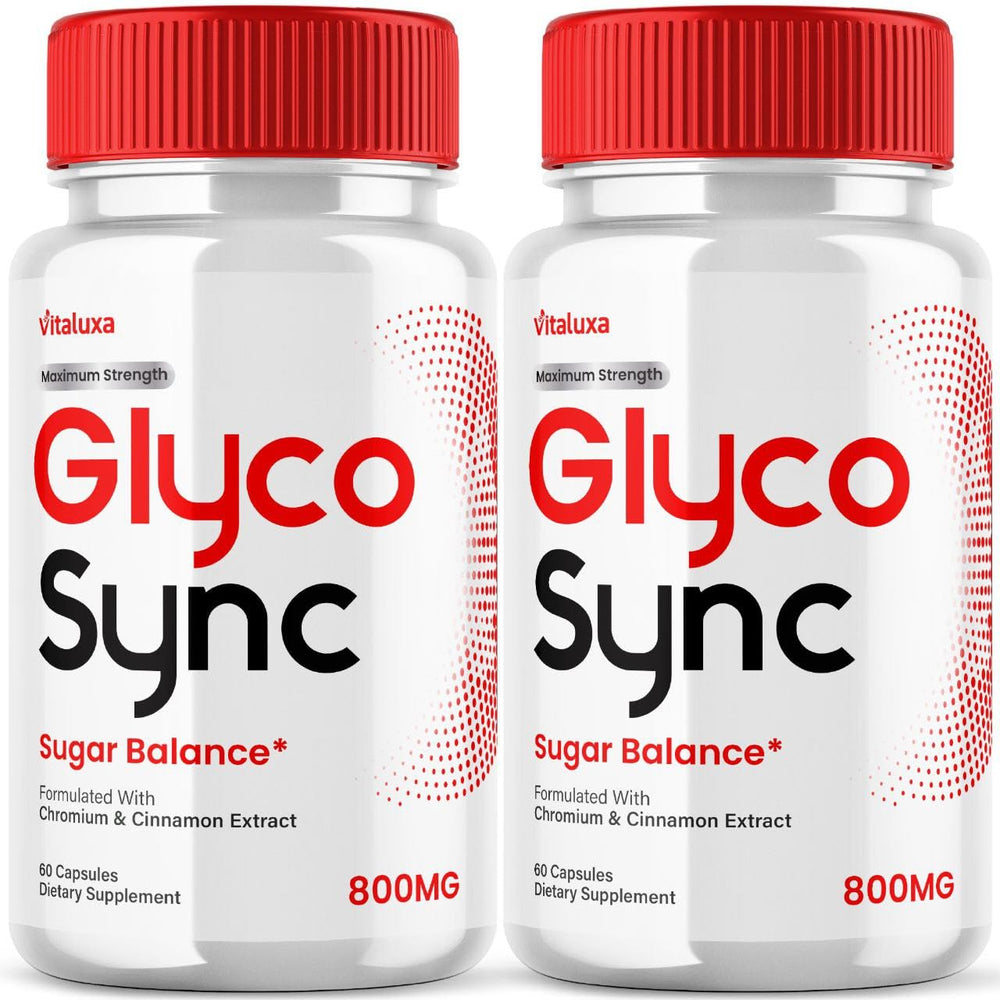 Vitaluxa Glyco Sync Balance bottle highlighting glycogen support capsules