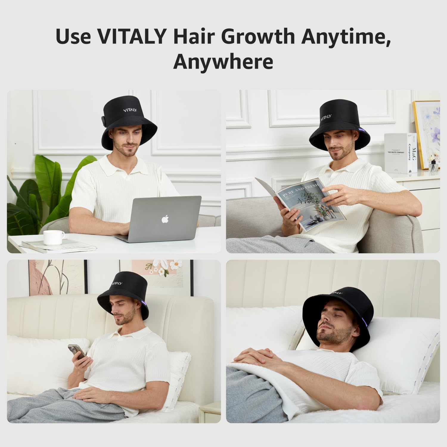 VITALY compact cap suitable for home, work, or travel