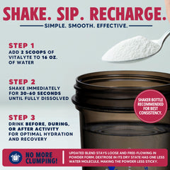 Vitalyte glucose-based energy boosting hydration after exercise.