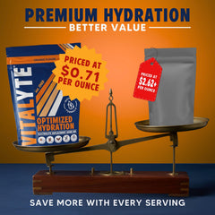 Vitalyte rapid hydration isotonic formula designed for comfortable uptake.