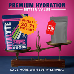 Vitalyte two-pack box on counter signaling value and convenience