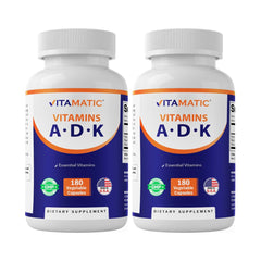 Vitamatic ADK bottle cap close-up highlighting high-potency vitamins for bone support
