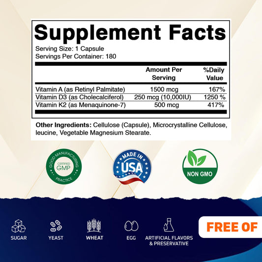 Vitamatic ADK capsules in a glass bottle for vegan, non-GMO daily supplementation