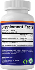 Vitamatic Akkermansia Muciniphila allergen-free icons on label