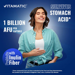 Vitamatic Akkermansia Muciniphila inulin prebiotic detail supports daily gut wellness