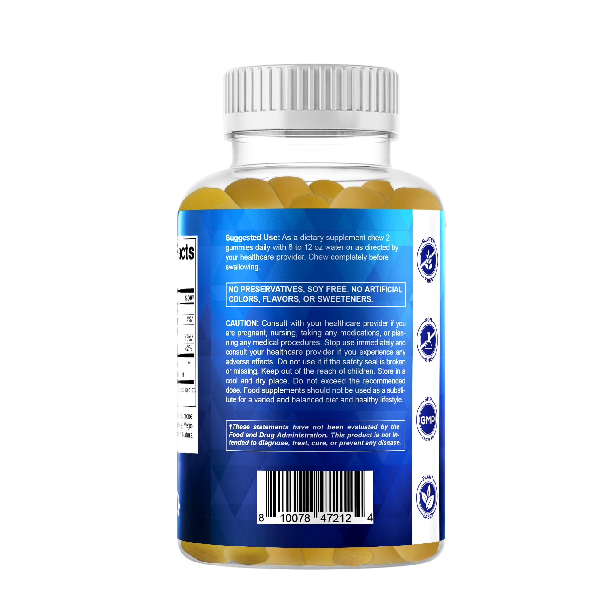 Vitamatic BCAA Gummies Peach vegan-friendly label appeals to plant-based athletes.