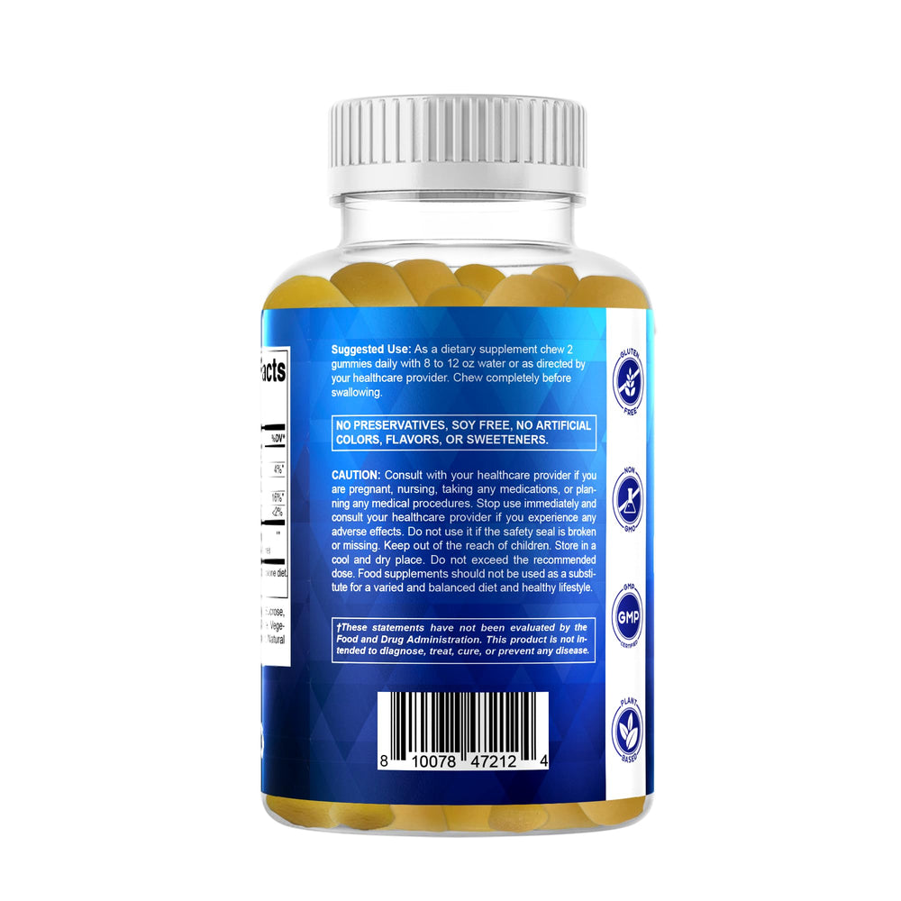 Vitamatic BCAA Gummies Peach vegan-friendly label appeals to plant-based athletes.