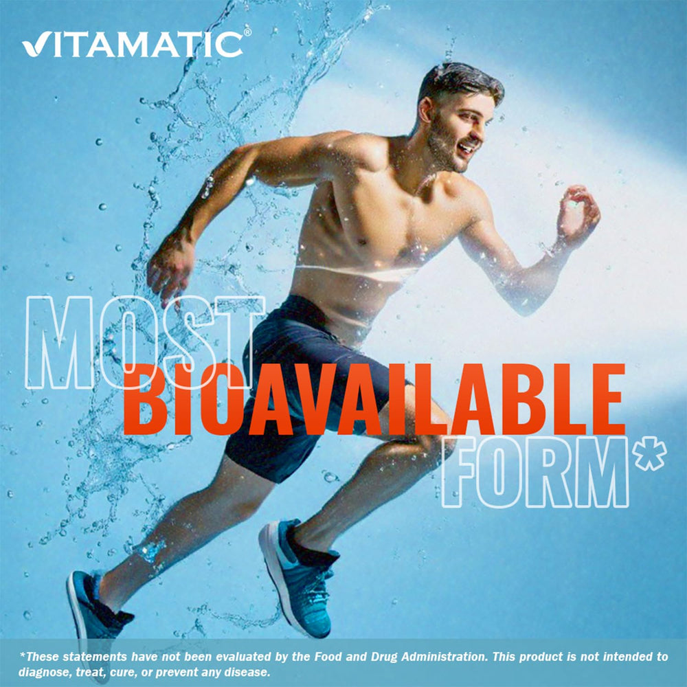 Powder pouring from Vitamatic bottle into a glass for quick mix