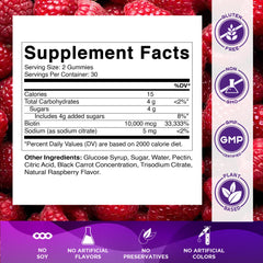 Vitamatic Biotin Gummies provide 10 mg per serving for daily beauty support