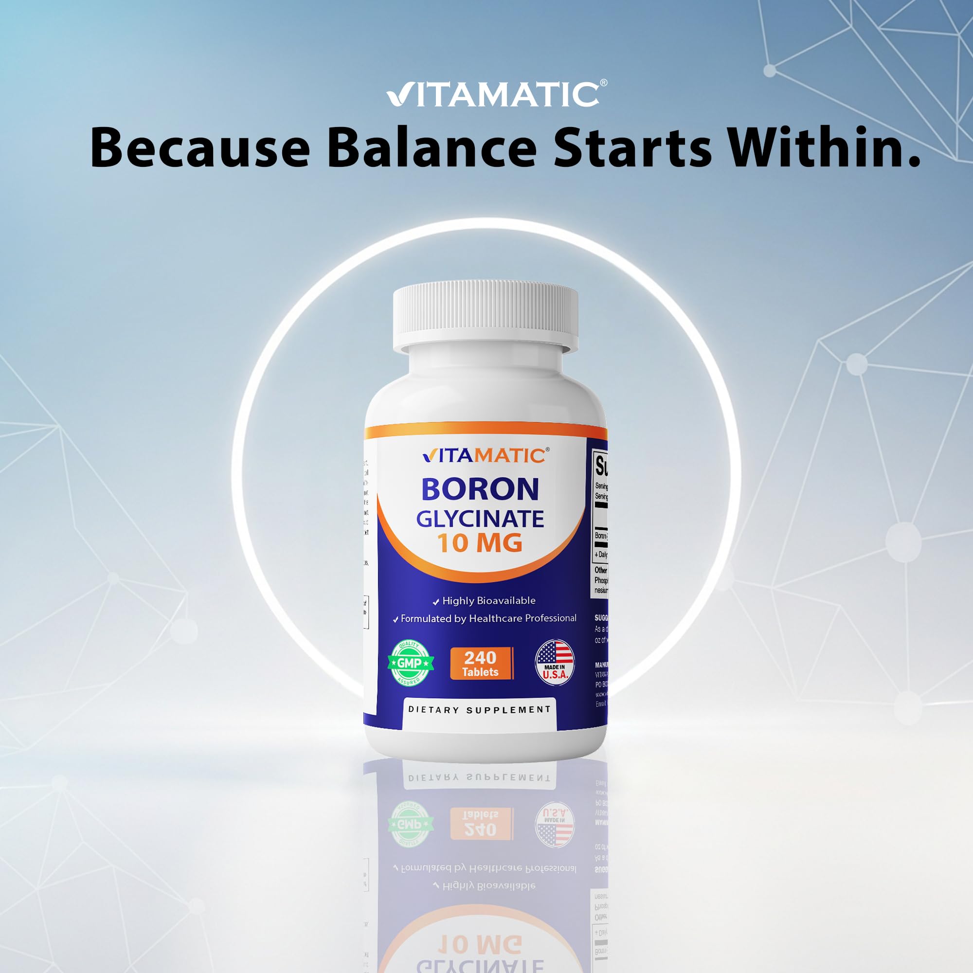 Two pack Vitamatic Boron Glycinate box for long term supply