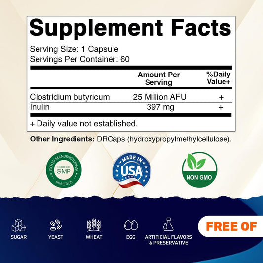 Close-up of Vitamatic 25 Million capsules highlighting delayed-release design